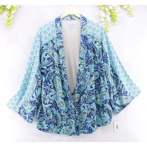 Vera Bradley Women's Daisy Paisley Kindall Cardigan Wrap Robe Sz M NWT
